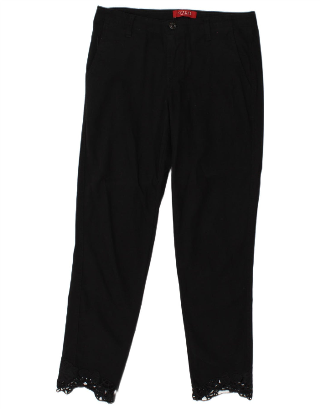 GUESS Womens Slim Chino Trousers  W27 L28 Black