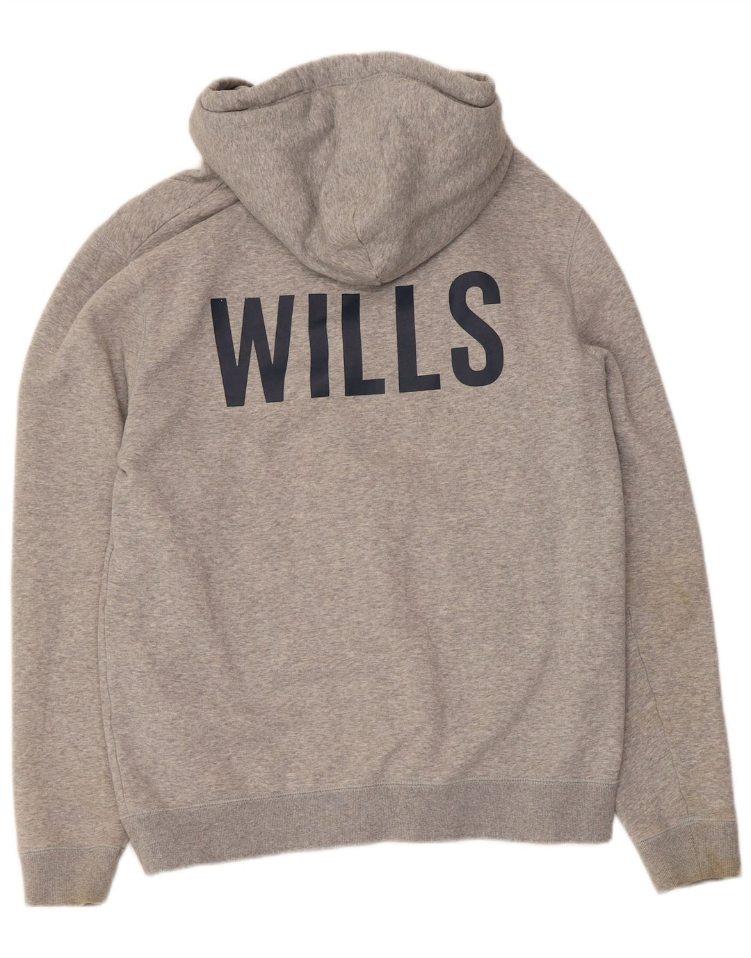 Jack Wills Herre grafisk hættetrøje med lynlås Stor grå bomuld