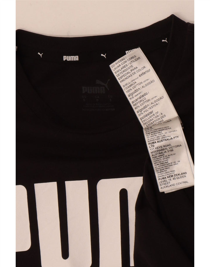 Puma Herre grafisk T-shirt top lille sort bomuld