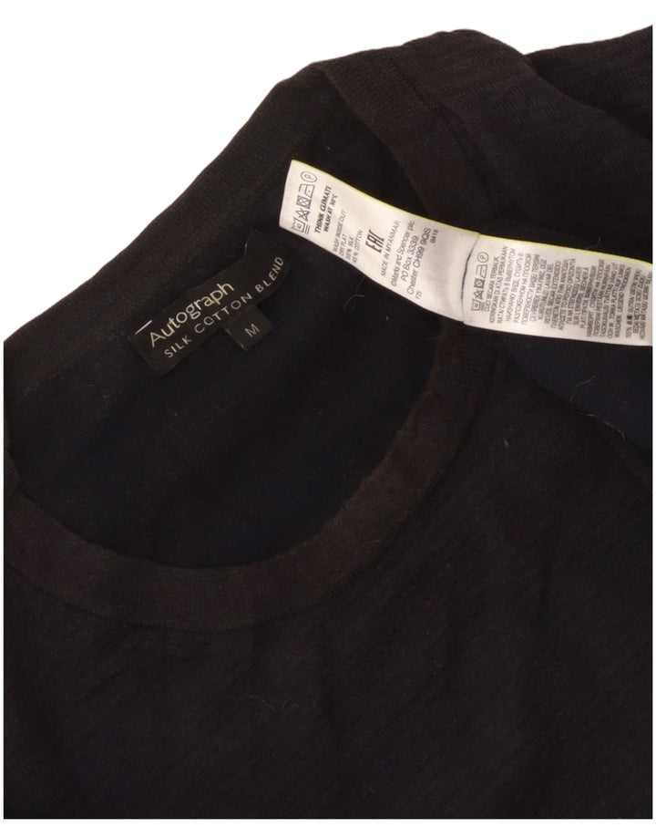 Marks & Spencer Herre Autograph Crew Neck Jumper Sweater Medium Navy Blue