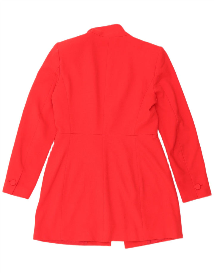 Zara Dame Blazer Jacket UK 14 Medium Rød Polyester