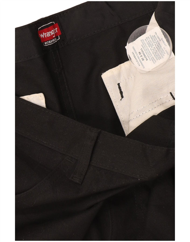 WRANGLER Straight Cargo bukser til mænd W40 L30 Sort bomuld
