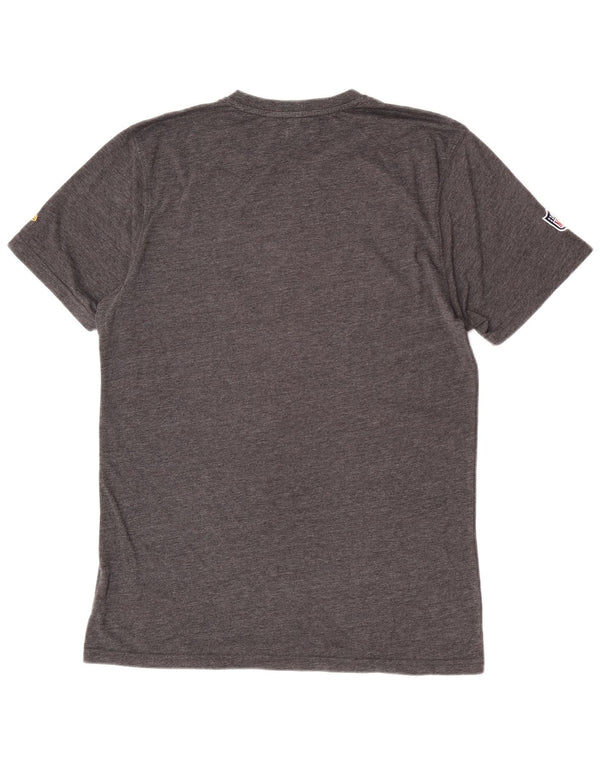 New Era Mens Graphic T-Shirt Top Large Grey Cotton