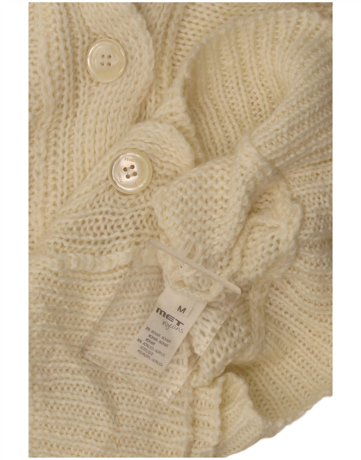 MET Dame Cardigan Sweater UK 12 Medium Beige Mohair