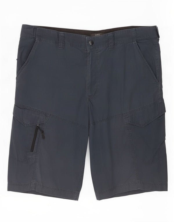 Marks & Spencer Herre Cargo Shorts Large W36 Navy Blue Cotton