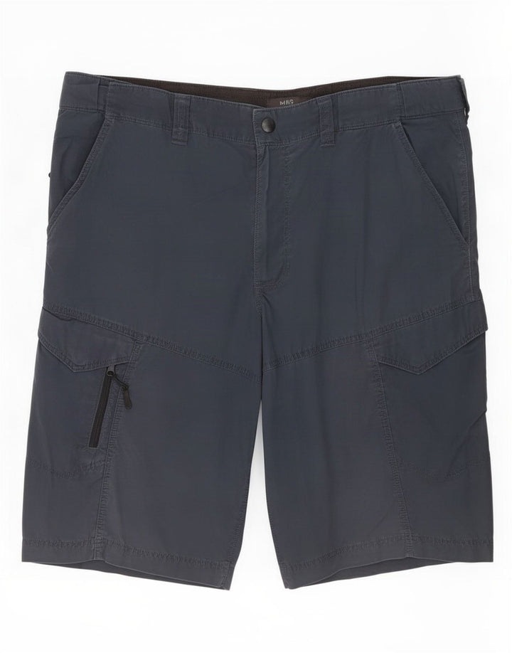 Marks & Spencer Herre Cargo Shorts Large W36 Navy Blue Cotton