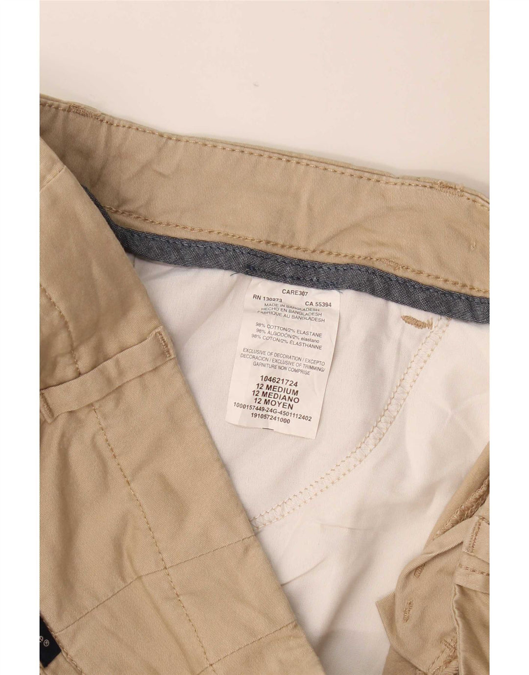 Lee Dame Casual Shorts US 12 Large W34 Beige Bomuld