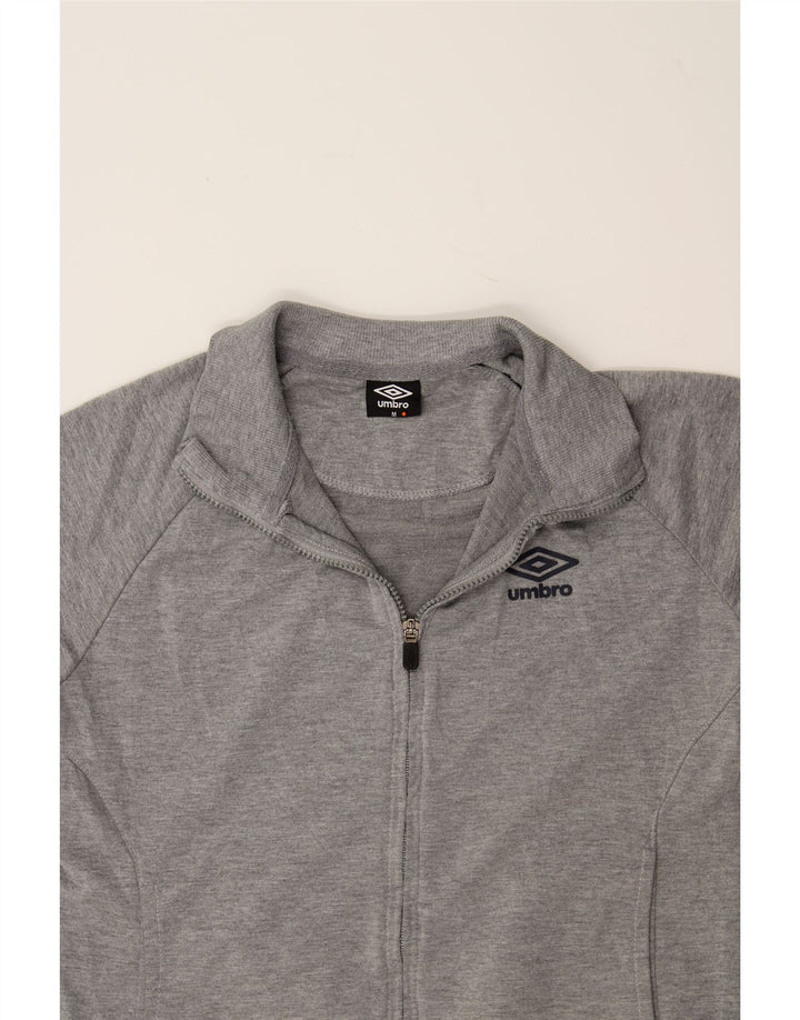 UMBRO Womens Tracksuit Top Jacket UK 14 Medium Grey Cotton Vintage Umbro and Second-Hand Umbro from Messina Hembry 