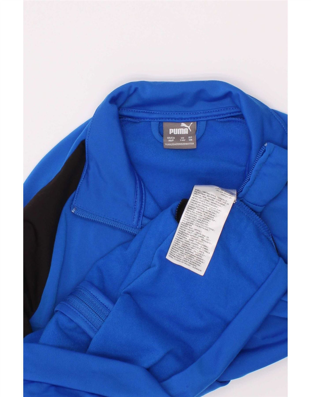 Puma drenge grafisk træningsdragt topjakke 7-8 år Blå Colourblock Polyester
