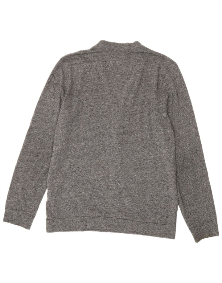 Reiss Cardigan sweater til mænd Large Grå Flecked Polyester