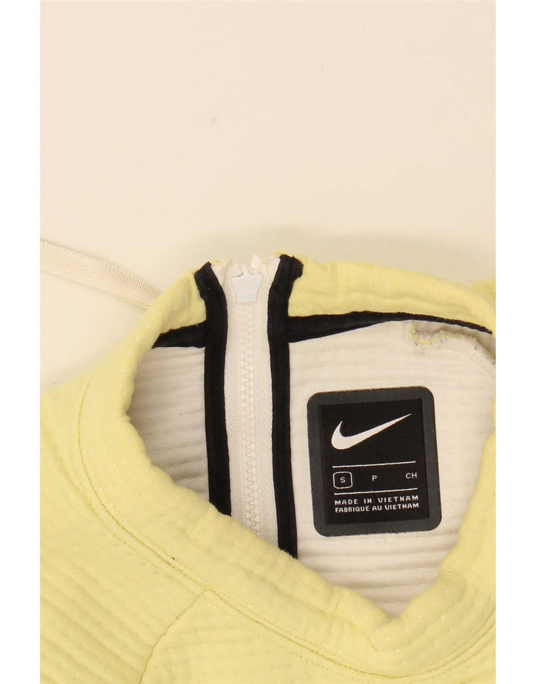 Nike Womens Crop Sweatshirt Jumper UK 10 Small Yellow