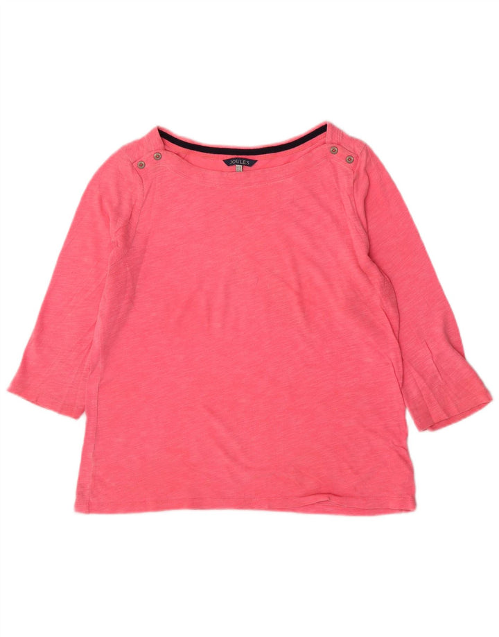 Joules Dame Top 3/4 ærmer UK 16 Large Pink Bomuld