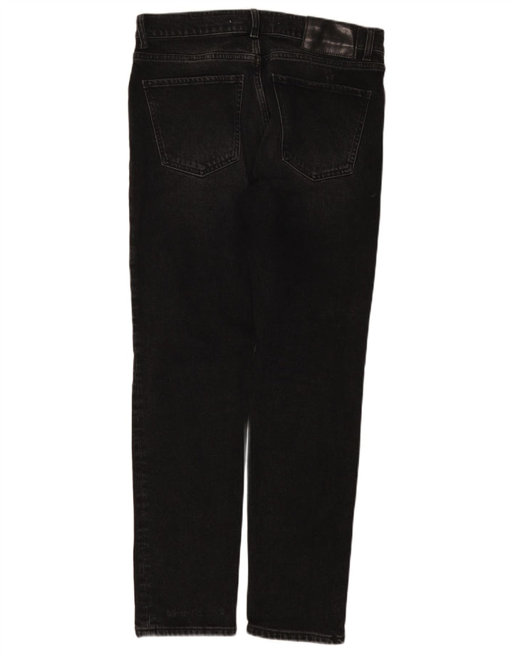 Zara Herre Slim Jeans EU 42 Large W32 L30 Sort Bomuld