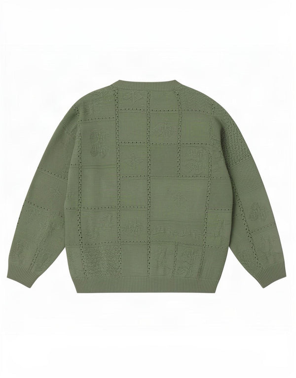 Vintage dame sweater med rund hals DK 20 2XL Grøn