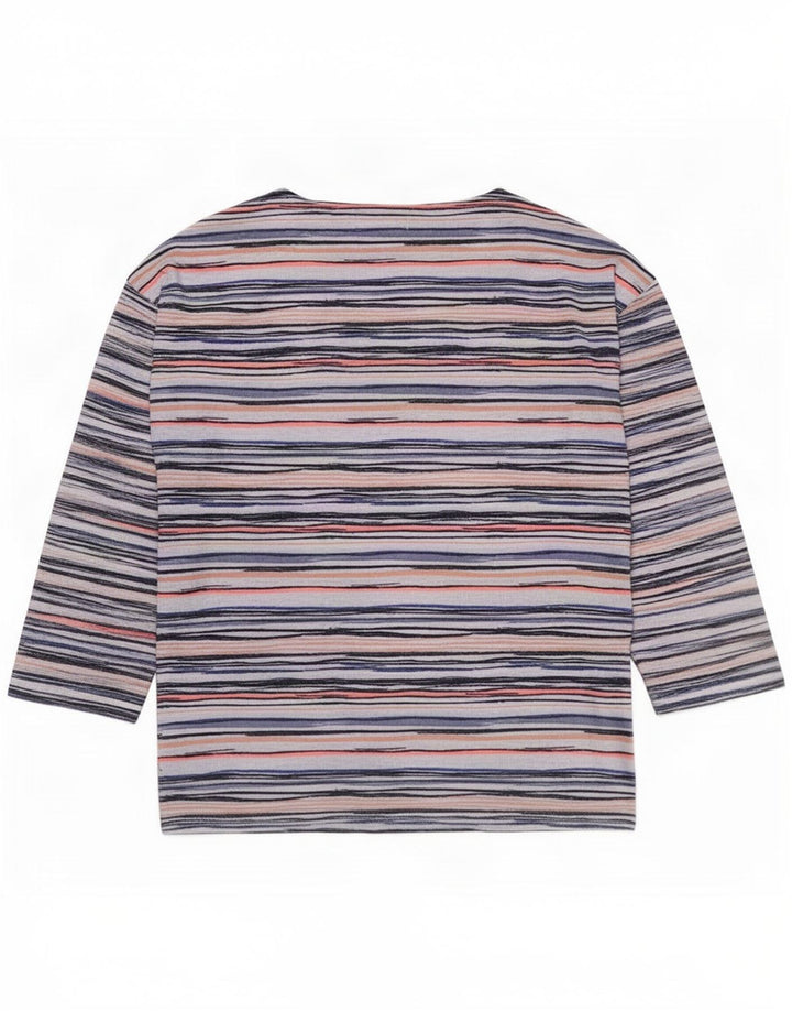 Marks & Spencer Dame Top 3/4 ærme UK 8 Small Multicolored Striped