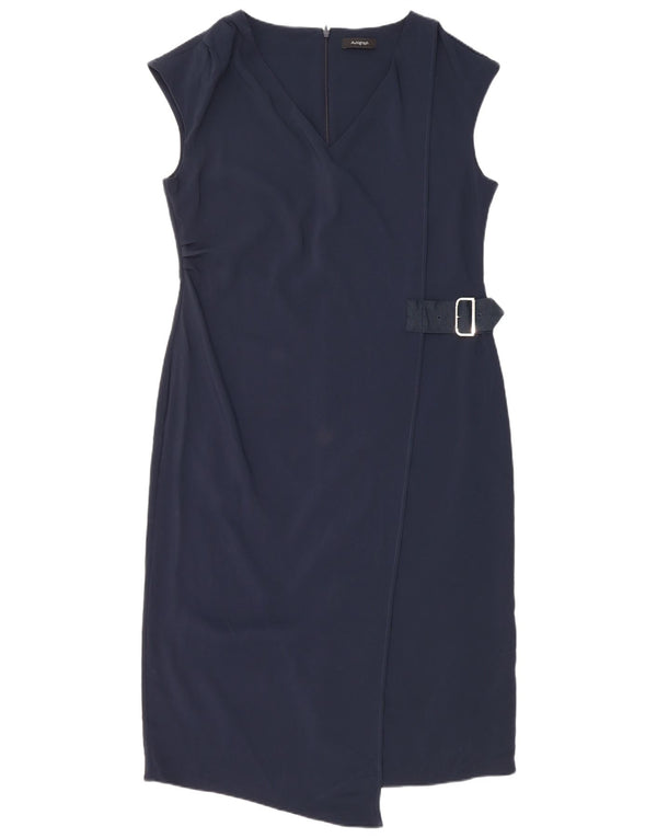 Marks & Spencer Womens Autograph Sheath Dress UK 14 Large Navy Blue