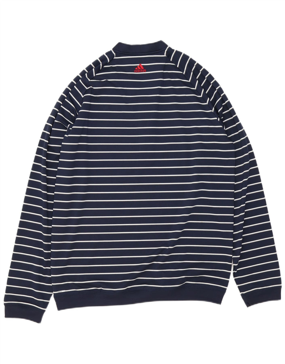 Adidas Herre Climalite Sweatshirt Jumper Large Navyblå stribet polyester