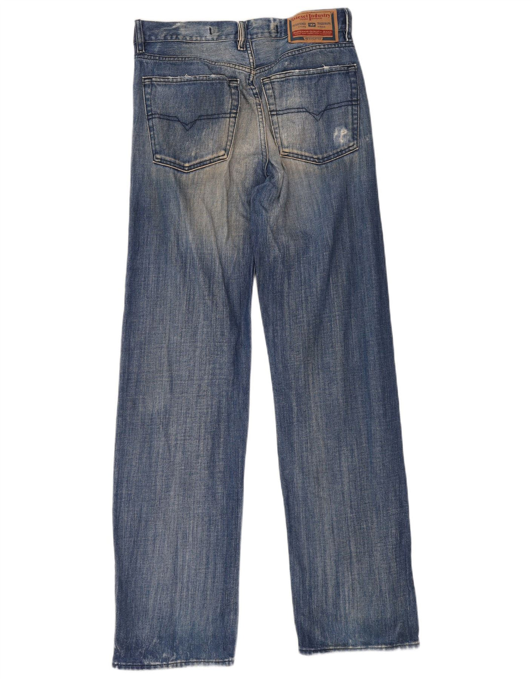 Diesel Straight Jeans til mænd W32 L34 Blå Bomuld
