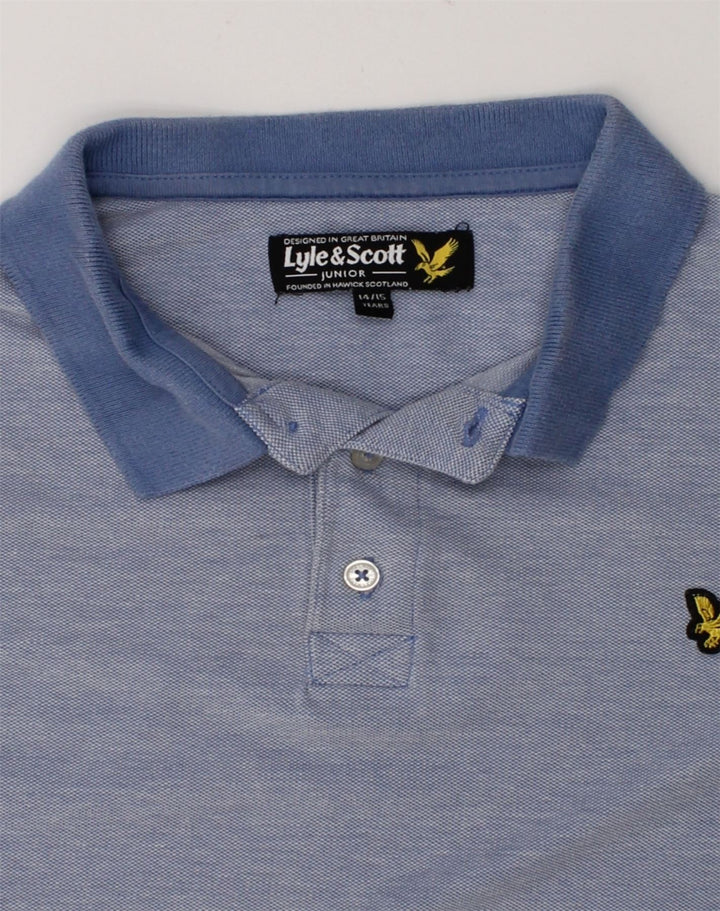 LYLE & SCOTT Boys Polo Shirt 14-15 Years Grey Cotton | Vintage Lyle & Scott | Thrift | Second-Hand Lyle & Scott | Used Clothing | Messina Hembry 