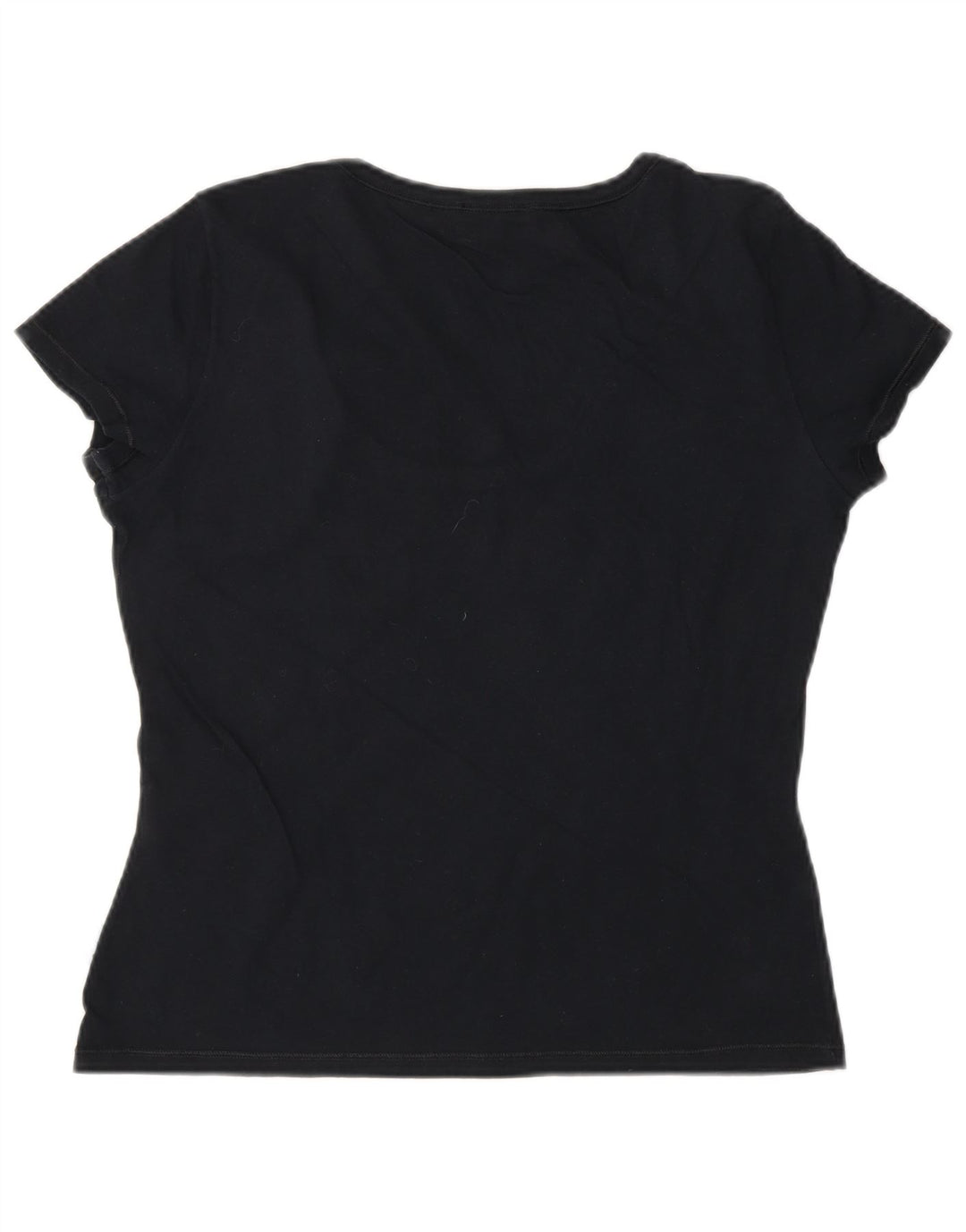 KRIZIA JEANS Grafisk T-shirt top til kvinder IT 46 Stor sort bomuld