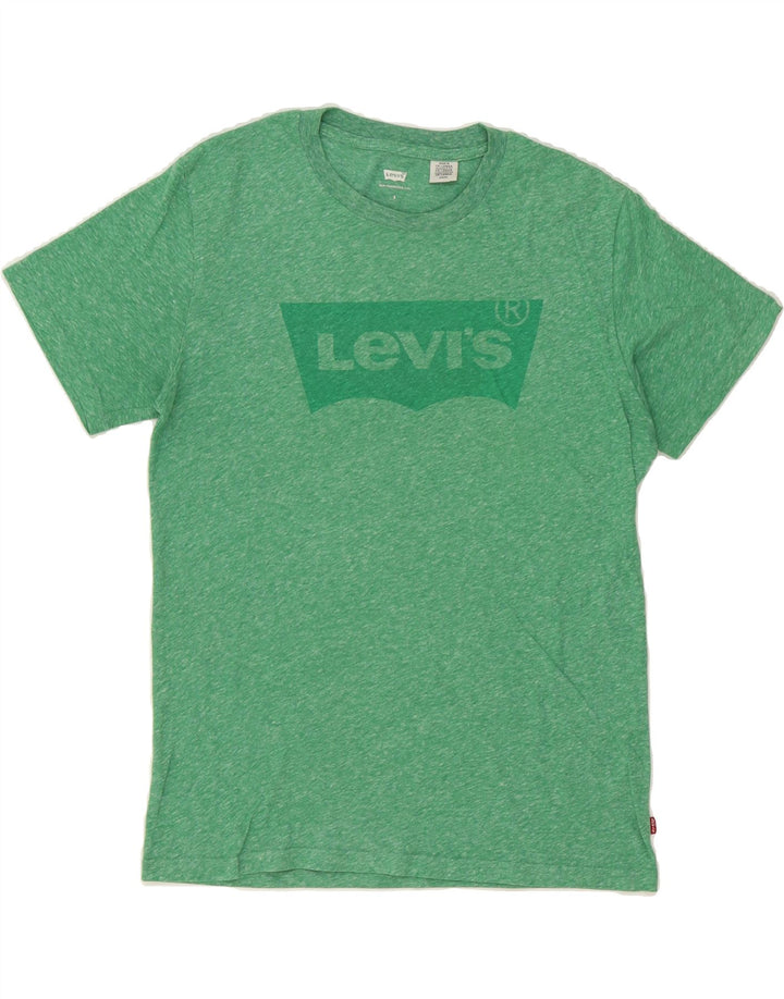 LEVI'S Mens Graphic T-Shirt Top Small Green Flecked Vintage Levi's and Second-Hand Levi's from Messina Hembry 