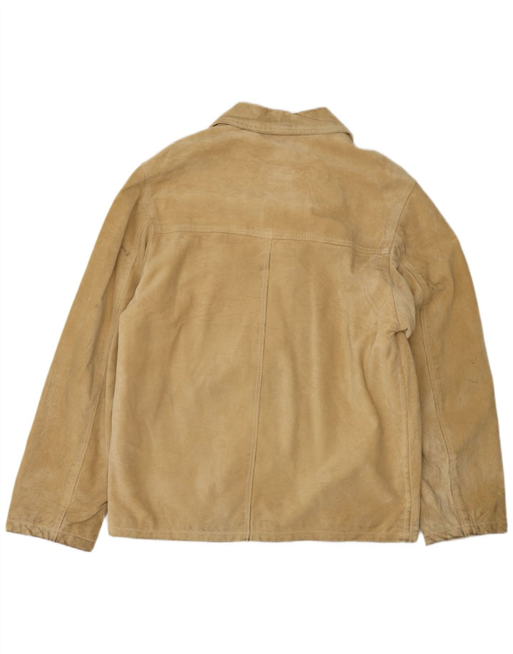 CONBIPEL Herre ruskindsjakke UK 40 Stort beige læder