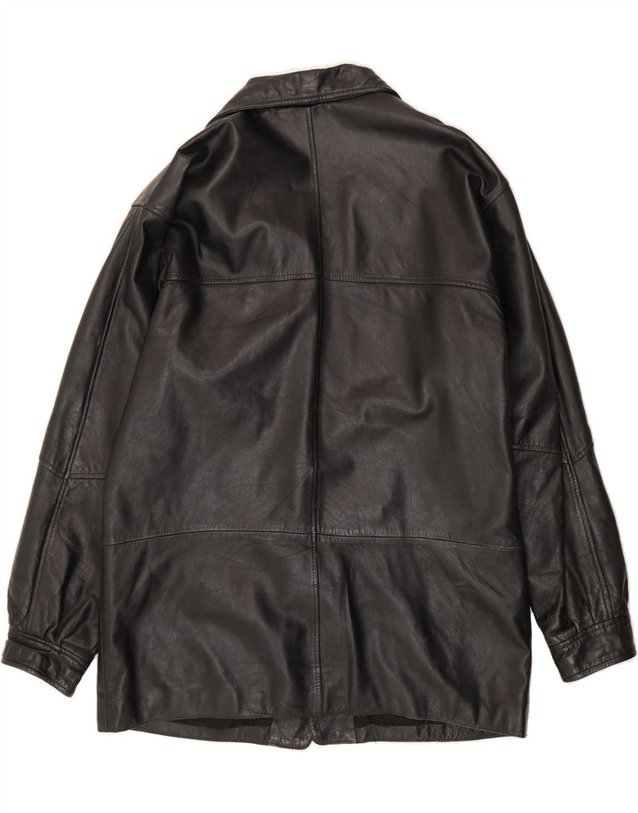 VINTAGE Mens Leather Jacket UK 40 Large Black Leather Vintage Vintage and Second-Hand Vintage from Messina Hembry 