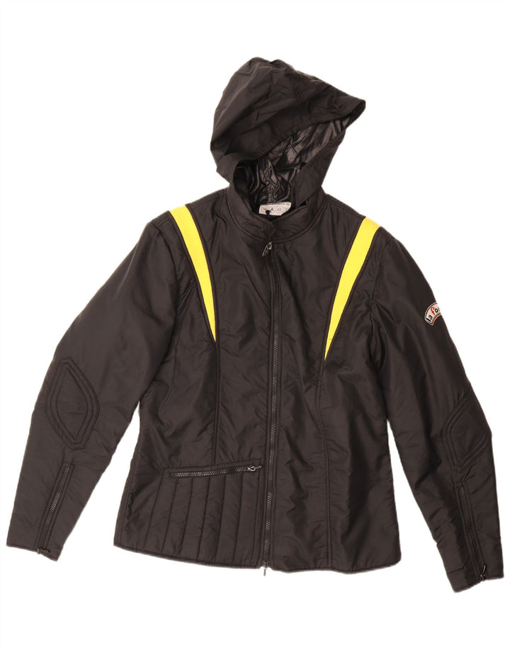 La Font Herre Hooded Racer Jacket UK 38 Medium Sort Colourblock Polyamid