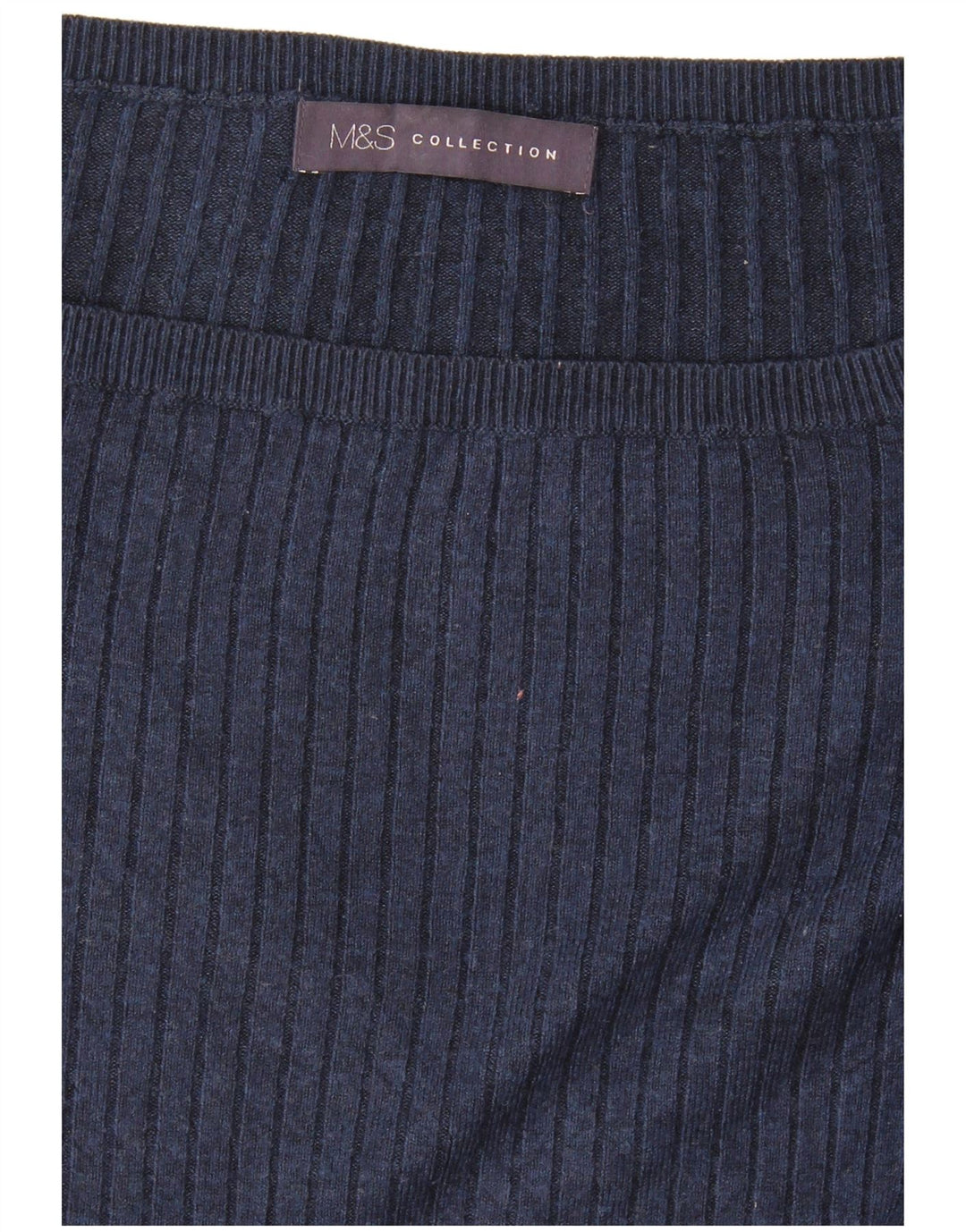 Marks & Spencer Dame Boat Neck Jumper Sweater UK 12 Medium Navy Blue