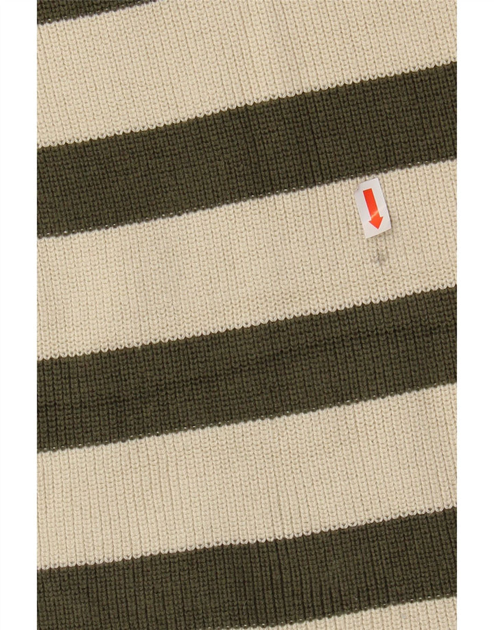 MARKS & SPENCER Womens Jumper Dress UK 10 Small Off White Striped