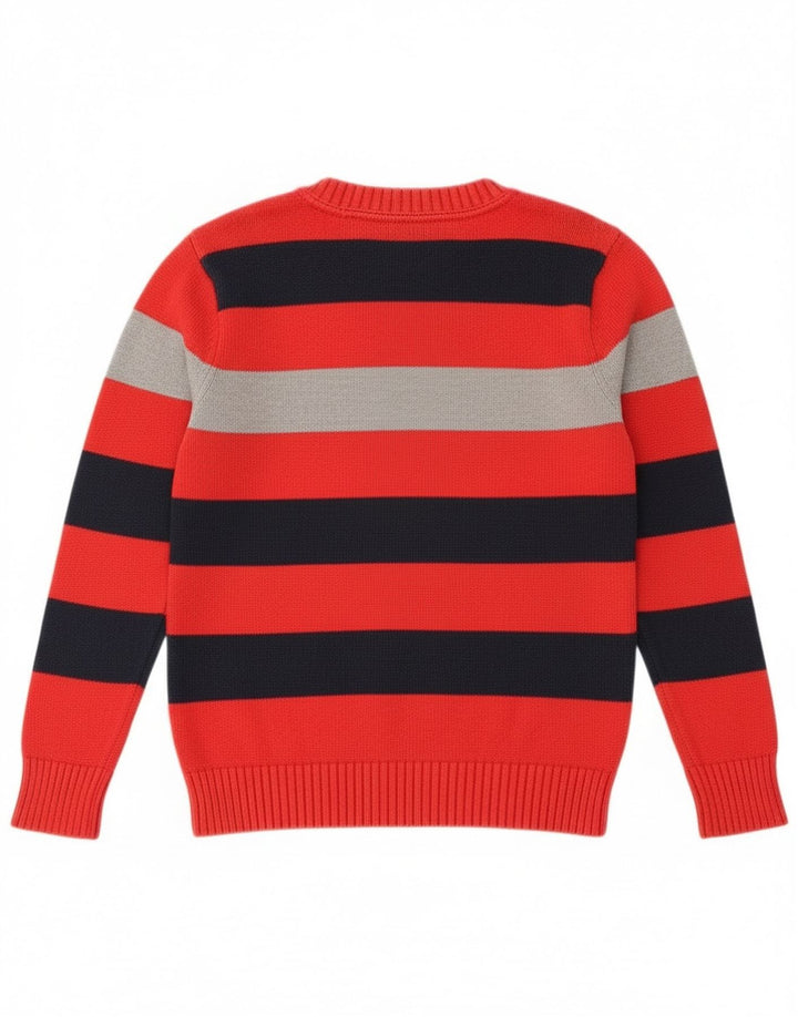 Tommy Hilfiger drenge sweater med rund hals 8-9 år Medium rød stribet