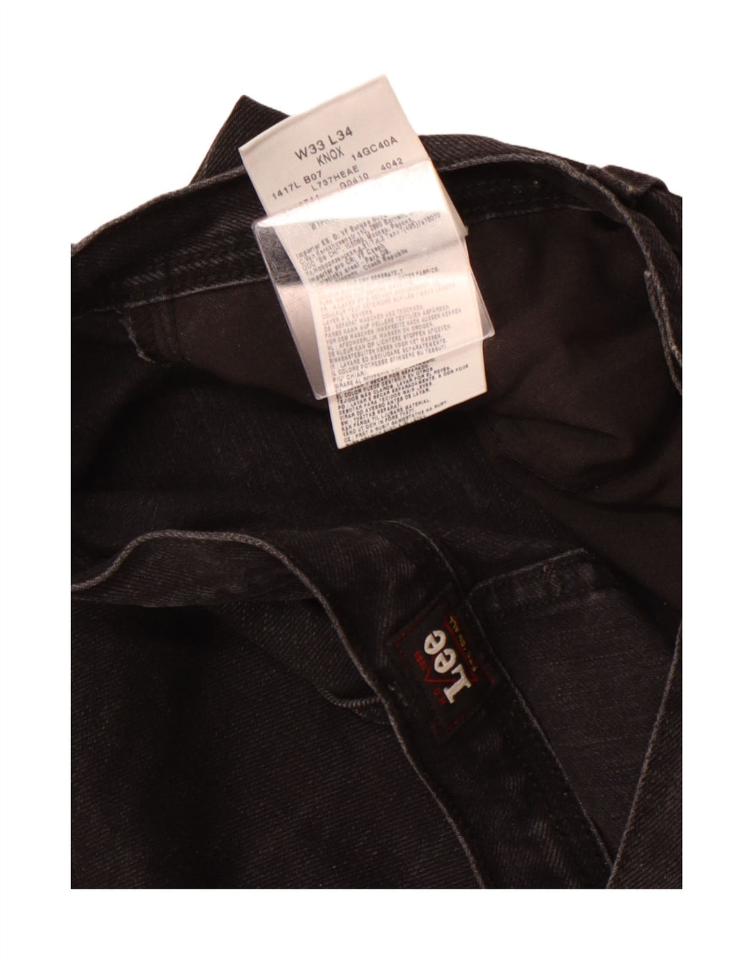 LEE Herre Knox Straight Jeans W33 L28 Sort Bomuld