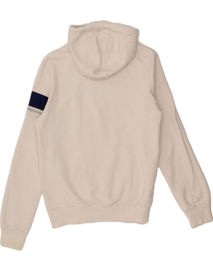 ERREA Mens Graphic Hoodie Jumper Medium White Cotton Vintage Errea and Second-Hand Errea from Messina Hembry 