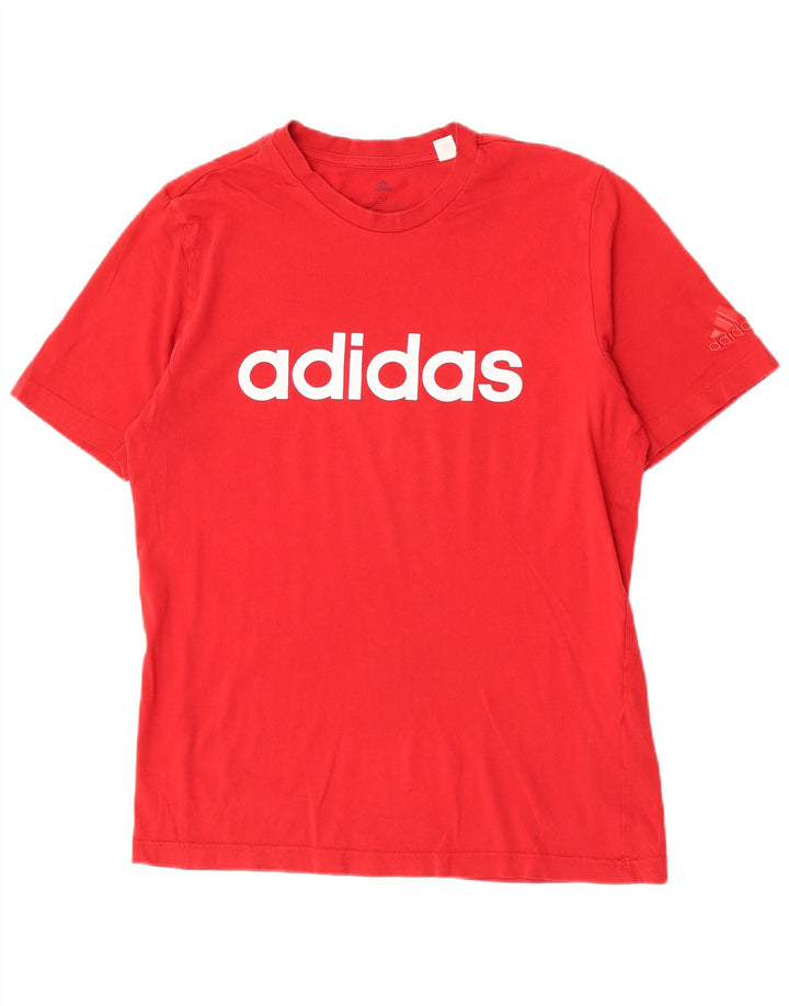 Adidas Grafisk T-shirt top til mænd, lille rød bomuld