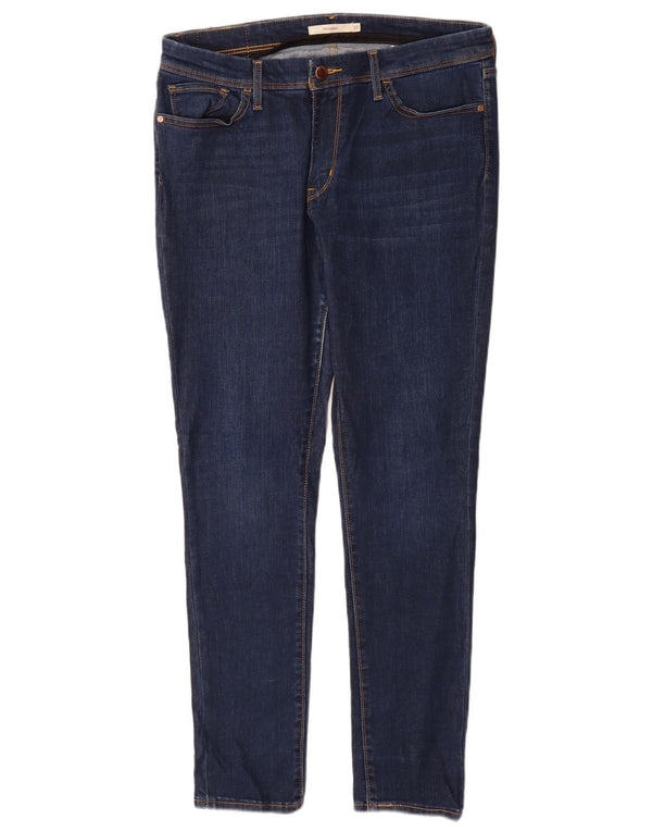 Levi's Dame 711 Skinny Jeans W32 L30 Marineblå Bomuld