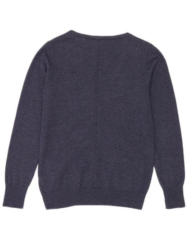 Fat Face Dame Cardigan Sweater UK 10 Small Navy Blue Wool