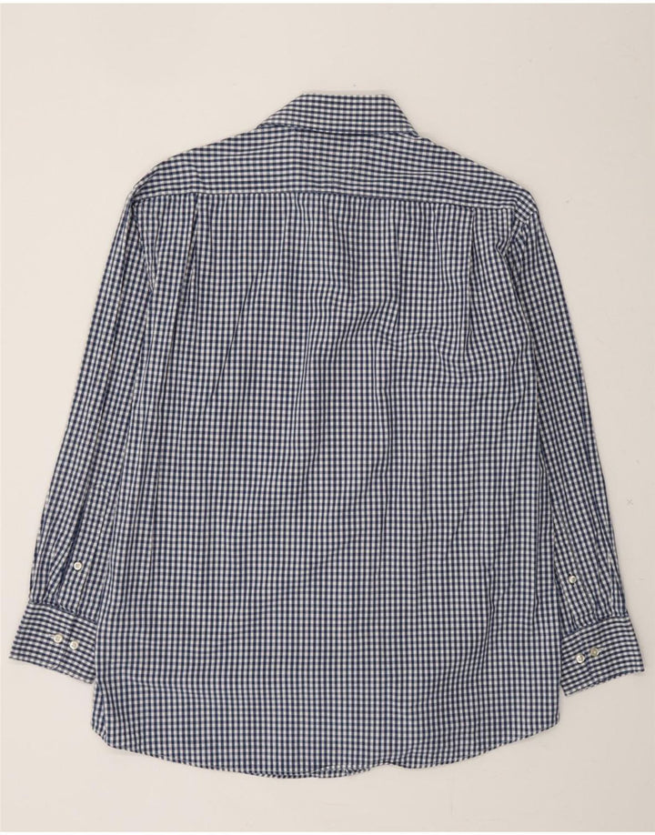 TOMMY HILFIGER Mens Regular Fit Shirt Size 15 1/2 Medium Navy Blue Check Vintage Tommy Hilfiger and Second-Hand Tommy Hilfiger from Messina Hembry 