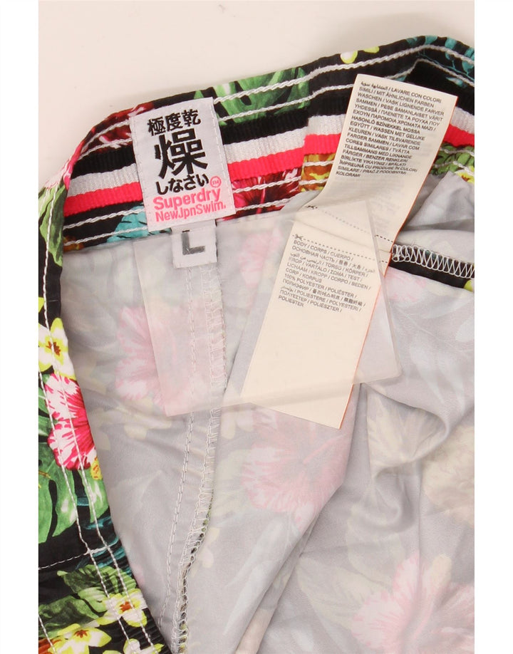 Superdry badeshorts til kvinder UK 16 Stor flerfarvet blomsterpolyester