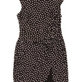 Chaps Dame Ærmeløs Skede Kjole UK 18 XL Sort Polka Dot Polyester
