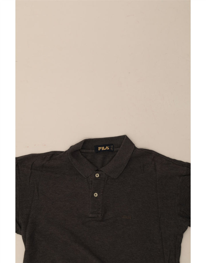 FILA Mens Polo Shirt Small Grey Cotton Vintage Fila and Second-Hand Fila from Messina Hembry 