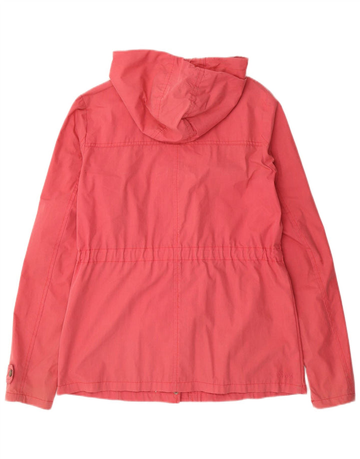 Fat Face Dame Hætte Duffle Jacket UK 10 Small Pink Bomuld