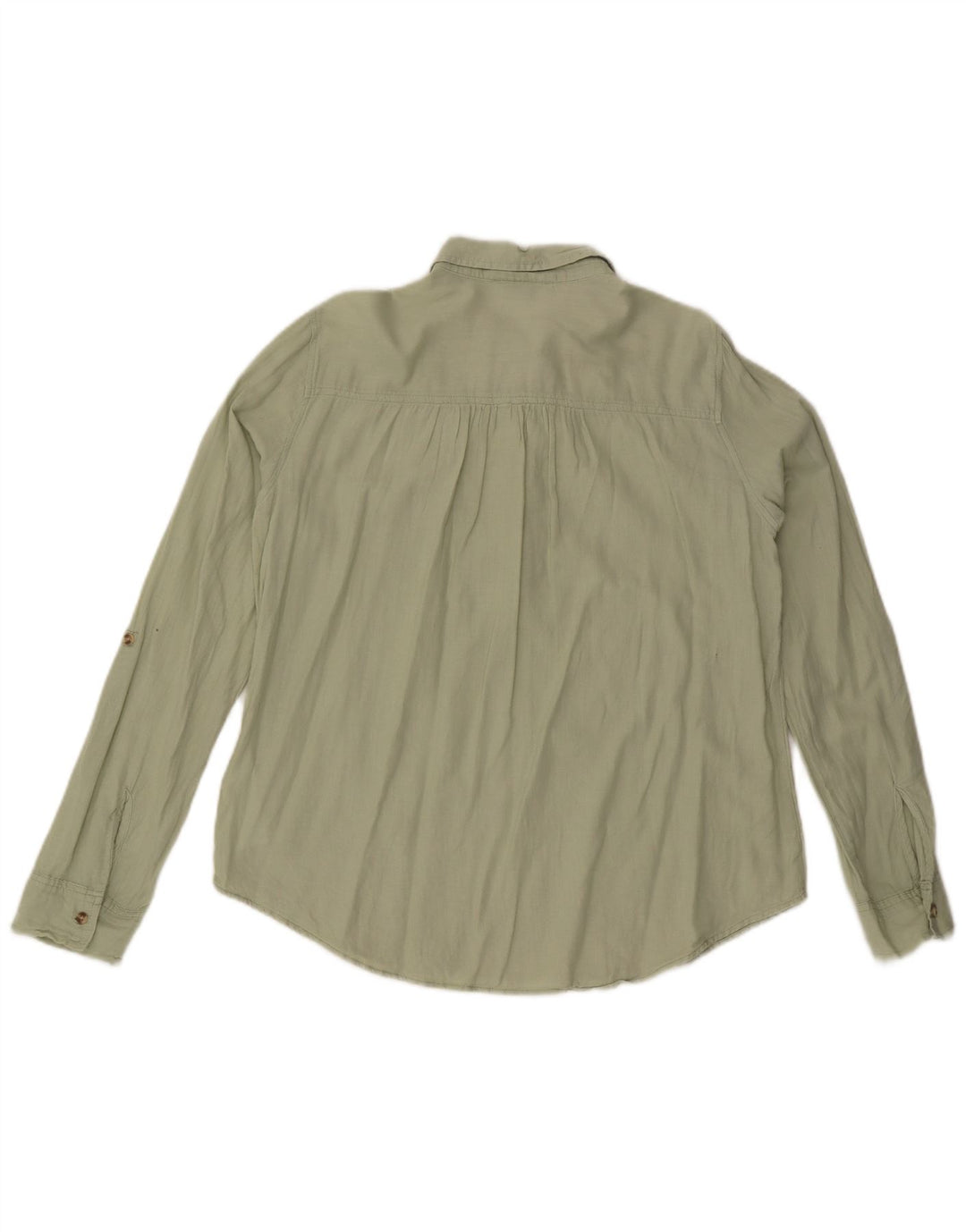 Hollister Dame Pullover Shirt UK 14 Medium Green Bomuld