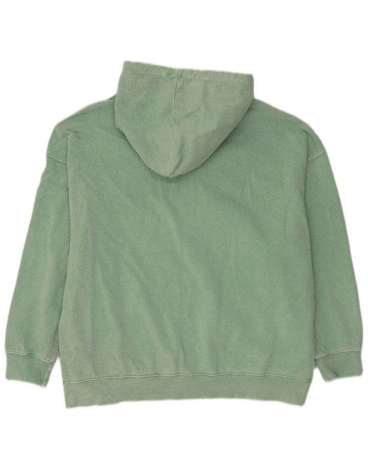 Pull & Bear Dame Oversized hættetrøje med lynlås UK 14 Medium Green
