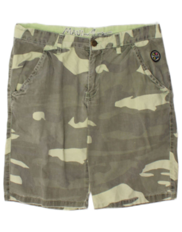 Maui and Sons Herre Chino Shorts IT 48 Medium W32 Grøn Camouflage Bomuld