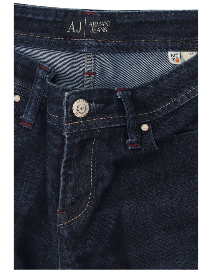 ARMANI Lige jeans til kvinder W28 L32 Marineblå