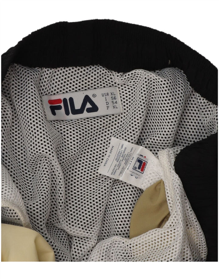 FILA Grafiske svømmeshorts til mænd XL Sort Colourblock Polyester
