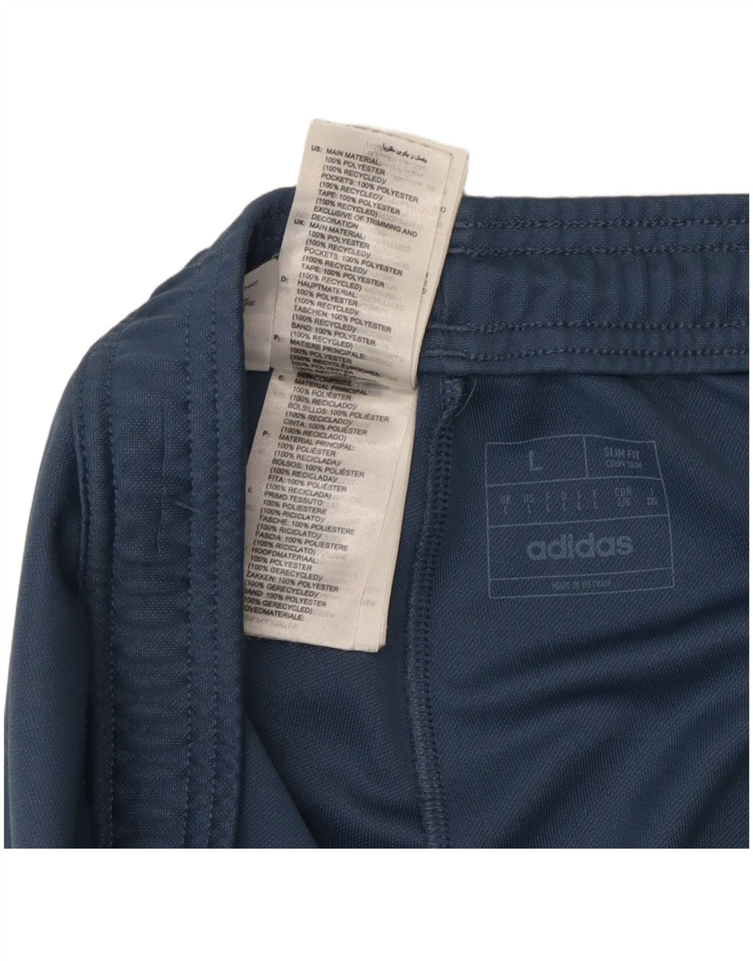 Adidas Herre Slim Fit Træningsdragt Bukser Large Blue Polyester