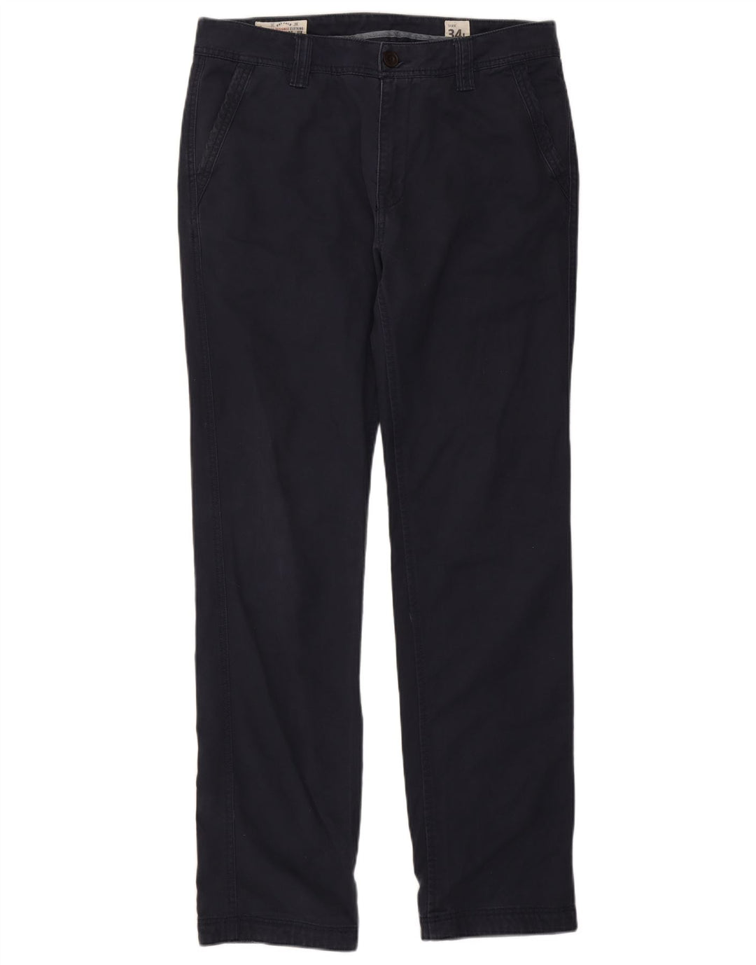 FAT FACE Herre Slim Chino Bukser W34 L34 Marineblå Bomuld