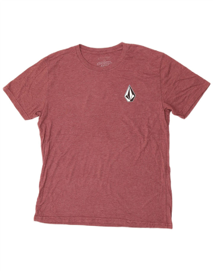 Volcom Herre Grafisk T-Shirt Top Stor Bourgogne Bomuld