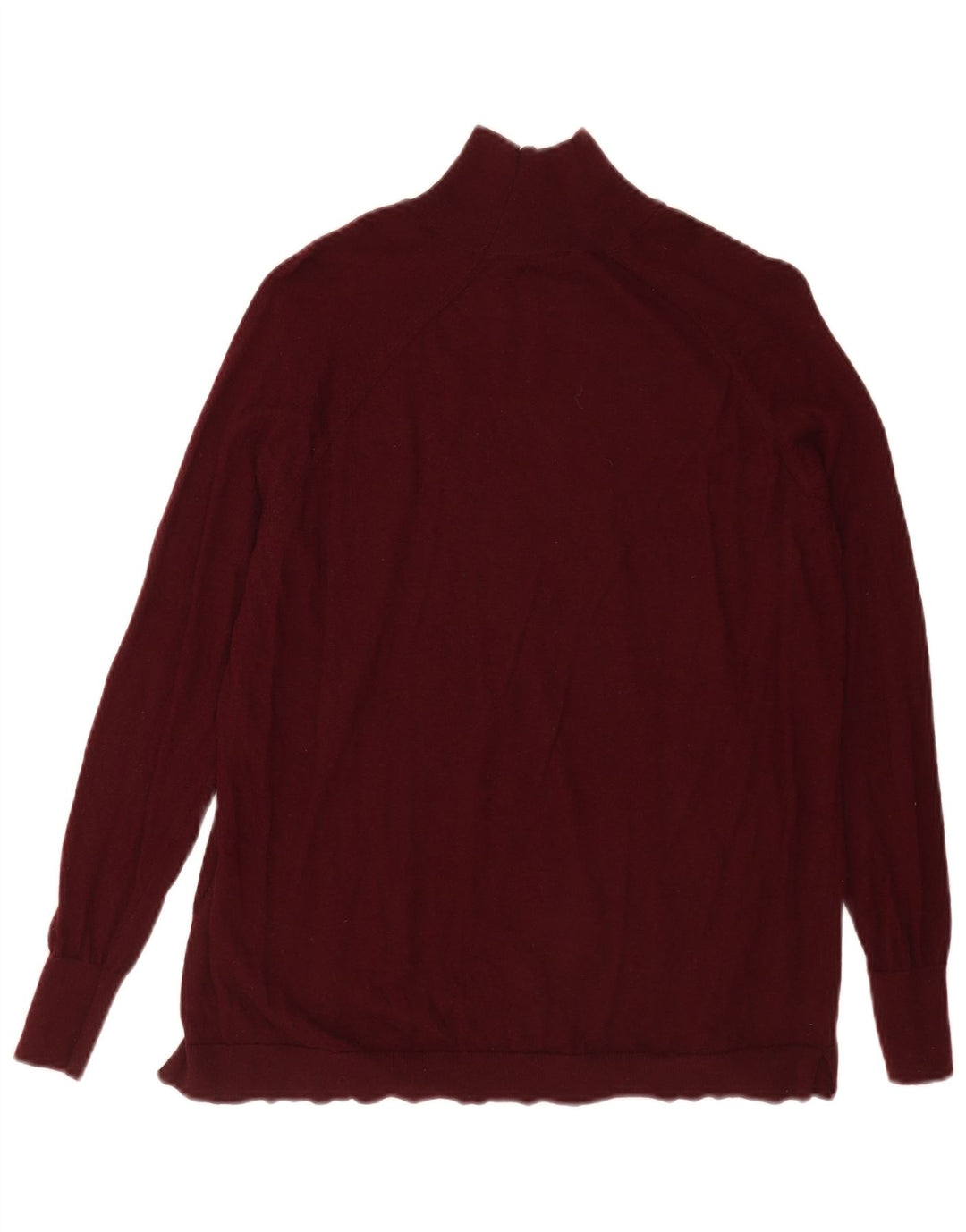 Massimo Dutti Herre Turtle Neck Jumper Sweater XS Burgundy Wool